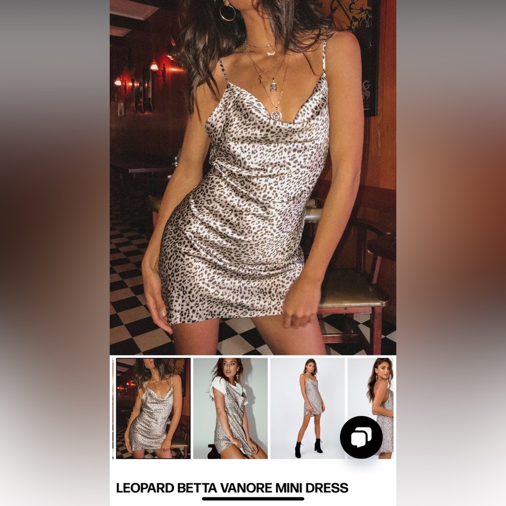 Princess Polly Leopard Print Mini Dress- Size 6